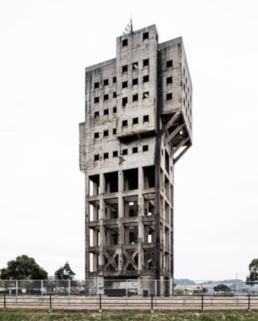Shimecoal mine winding tower